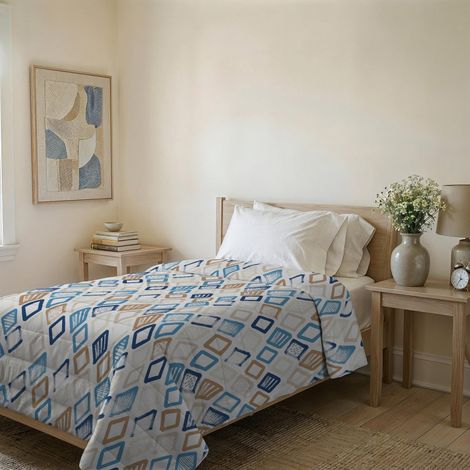 Couvre-lit matelassé d’été en Microfibre Douce imprimée – Couette Printemps-été mi-Saison – Simple 160x240 cm (1/5)