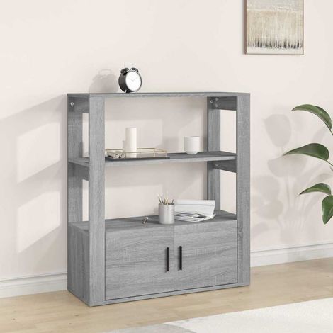 Buffet - Armoire de rangement Enfilade Sonoma gris 80x30x90 cm Bois d'ingénierie BV489570 - BonneVie (1/5)