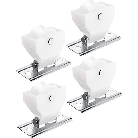 Set di 12 piccole pulegge in plastica con blocco, tende romane, scorrimento fluido, elevata capacità, set di accessori per tende, facile da installare, tende plissettate, esterno (1/5)
