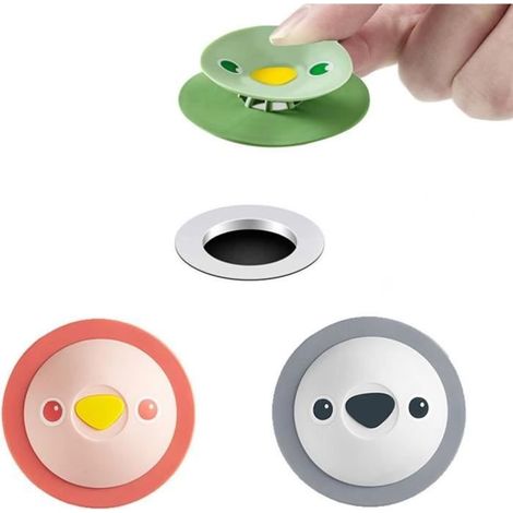 Bouchon de Baignoire,Lot de 3 Bouchons pour Baignoire,Bouchon de vidange pour Douche, Baignoire, lavabo, évier, crépine de vidange (1/4)