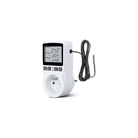 Digitaler Temperaturregler, Thermostatstecker für Heizung und Kühlung, LCD-Temperaturregler, 230 V für Landwirtschaft, Gewächshaus-/Terrarium-Temperaturregelung (Stecker) (1/5)