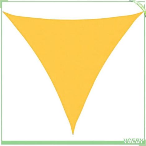 Voile de parasol - FAFEICY - 4,5x4,5x4,5 m (triangulaire) - Tissu Oxford enduit PU - Jaune - Protection UV & imperméable (1/5)