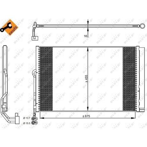 Condenseur, climatisation NRF 350324 PORSCHE 7P0820411A 7P0820411B 95857311100
