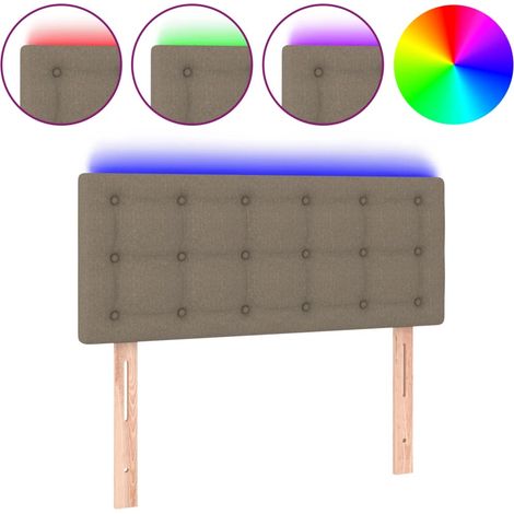 Maison Exclusive - Testiera a LED Tortora 100x5x78/88 cm in Tessuto (1/5)