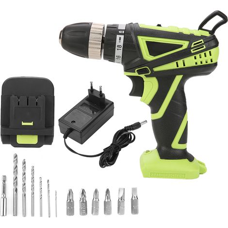 Perceuse-visseuse sans fil 18V Li-Ion avec batterie rechargeable, kit électrique portatif, prise UE 220V (1/5)