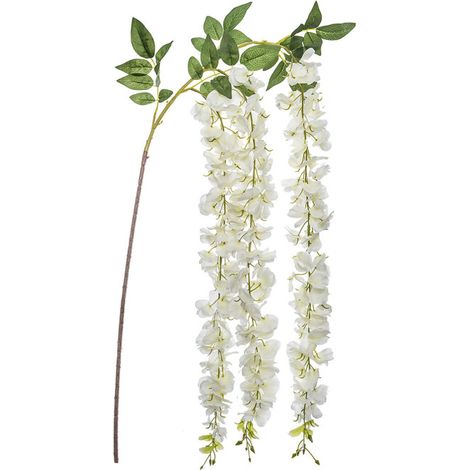 Fleur Artificielle "3 Glycines" 130cm Blanc (1/2)
