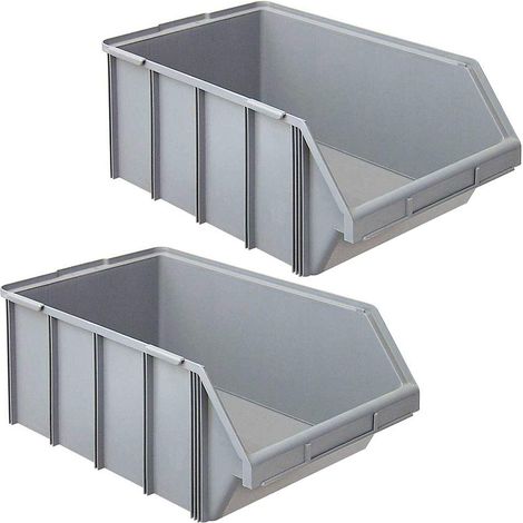 BRB 2 Sichtbox CLASSIC FB 0, LxBxH 700/580 x 437 x 300 mm, 76 Liter, grau