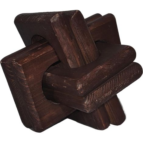 Wood Knot Decor Decorative Chain Links Sculpture Handcrafted (1/5)