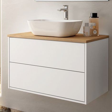 THE BATH POINT Mueble de Baño Sin Lavabo Star TOP, Blanco Mate, Ancho de 80 cm (1/5)