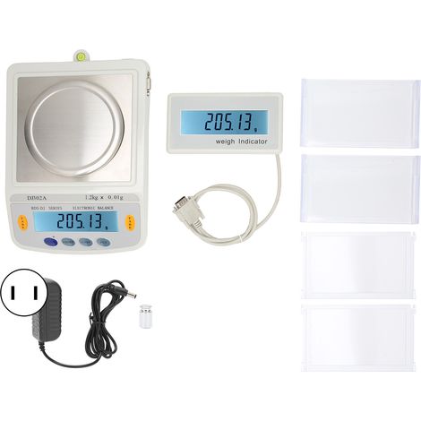 Balance de Laboratoire Numérique Haute Précision 1,2kg/0,01g Prise US 100-240V Affichage LED Électronique Scientifique (1/5)