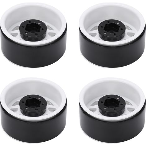 jantes métalliques de 1,9 pouce pour Axial SCX10 90046 (crawler RC 1:10, blanc) (1/5)