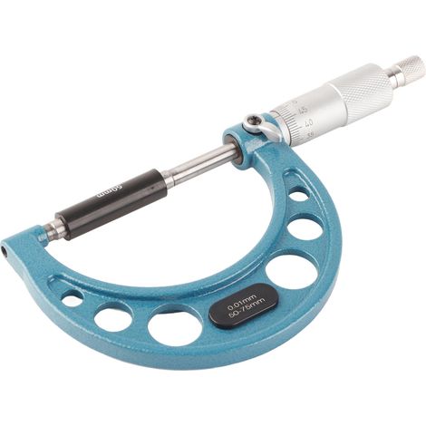 Micromètre extérieur en acier inoxydable 50-75mm, précision 0.01mm pour mesure d'épaisseur avec clé (1/5)