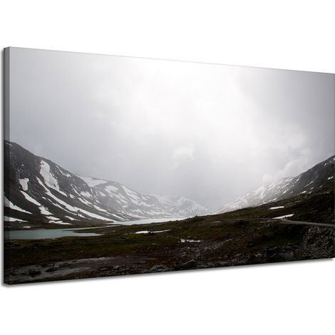 Leinwanddruck Natur Tal Berge 120x70 cm