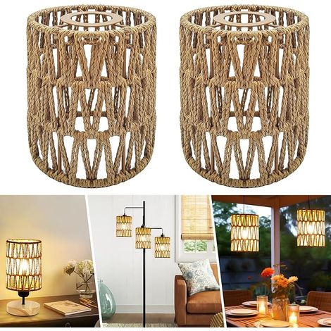 Rattan Hanging Ceiling Light Retro Bohemian Style Hanging Lamp Cover Replacement Lamp Cover Dining Room Living Room Accessories (1/5)
