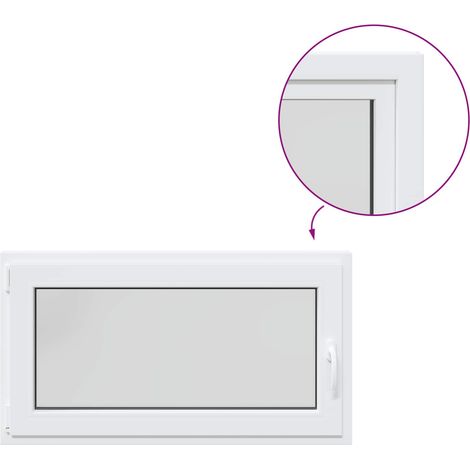 Fenêtre de sous-sol RISOR 110 x 55 cm PVC et verre vidaXL