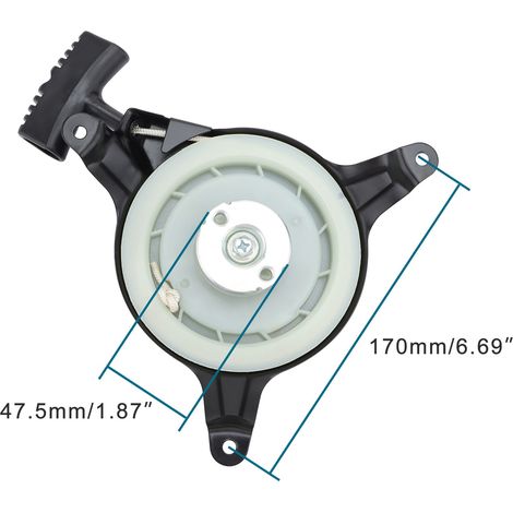 Hand starter adapter compatible with MTC, CUBB, Cadet, Troy, Bilt, GXV140, GXV160, HRB215 starters (1/4)