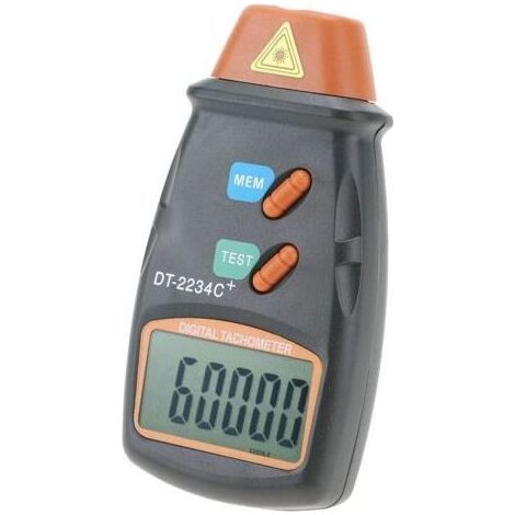 Digitaler Drehzahlmesser, DT-2234C+ Berührungsloser LCD-Foto-Tachometer Mini-Drehzahlmesser, Drehzahlbereich 2,5 U/min - 99,999 U/min (1/5)