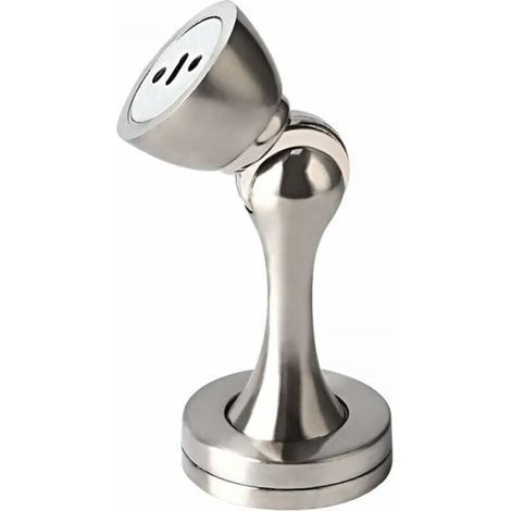 Magnetic Door Stopper - Wall Mounted - Solid Metal - Strong Magnetic Door Stopper - Magnetic Door Stopper for Home or Office - Silver，100mm (1/5)