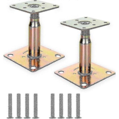 Support de base de colonne aérienne réglable galvanisé de 100 à 150 mm (1/5)