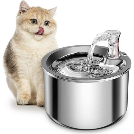 Katzenbrunnen, ultraleise Edelstahl-Wasserpumpe, 2 Liter/67 oz (1/4)