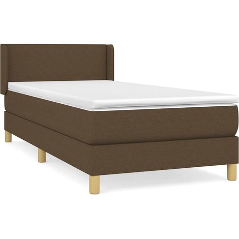 Maison Exclusive - Boxspringbett mit Matratze Dunkelbraun 100x200 (1/5)