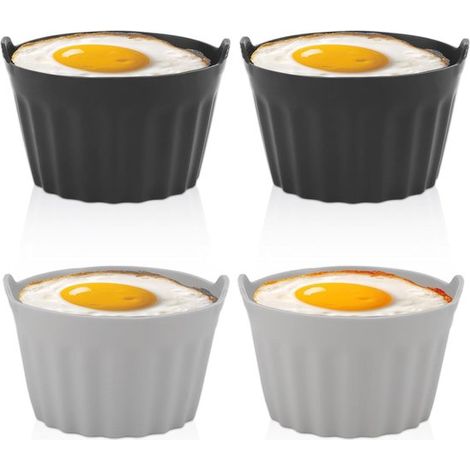 4er Set Silikon Muffinformen Antihaft Backformen aus Silikon Cupcake Formen Wiederverwendbar Eierformen für die Heißluftfritteuse Backzubehör für (1/5)