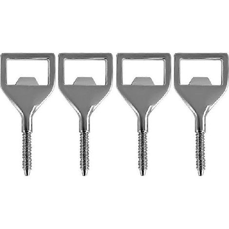 Kit de 4 ouvre-bouteilles en métal, insert vierge en acier inoxydable, ouvre-bouteille carré à monter soi-même (1/5)