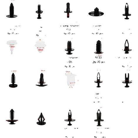 Clips de sujeción para automóviles, 435 piezas, compatibles con varios vehículos, tamaños de orificio de 6 mm a 10 mm, material plástico duradero, incluye varios tipos de clips. (1/5)