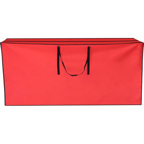 Sac de rangement rouge pour sapin de fête, sac de rangement robuste en nylon imperméable pour sapin artificiel, grande capacité, idéal pour les fêtes à la maison. (1/2)