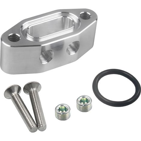 Plaque adaptation conduit huile LS Twin Turbo dual 90° 1/8 NPT, pour LS1 LSX LS3, angle droit (1/5)