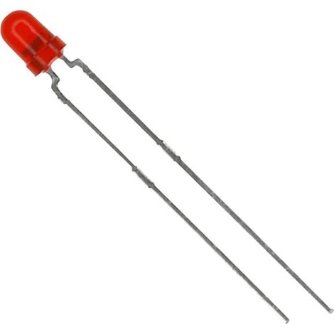 Vishay TLHR4401 LED bedrahtet Rot Rund 3 mm 14 mcd 60 ° 30 mA 2 V