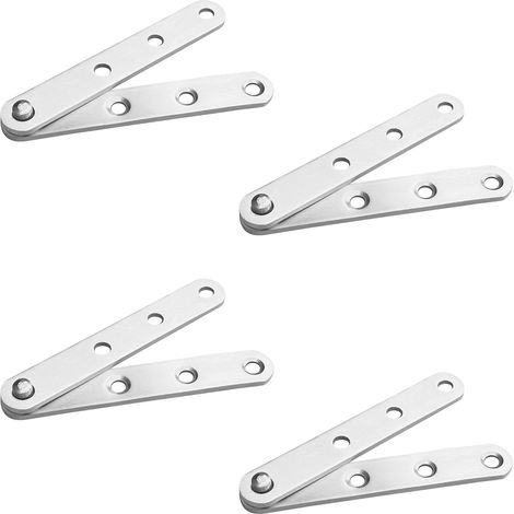 4 Charnieres Dissimulees 360 Inox 100x17mm (1/5)