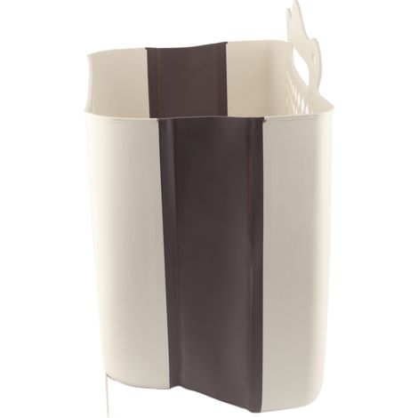 Panier à linge suspendu en plastique, pliable, peu encombrant, à fixer au mur, adapté à la salle de bain L (1/5)