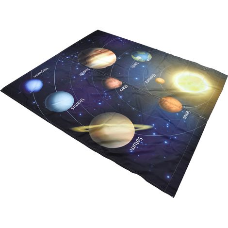 Rideau occultant haute qualité, impression numérique 3D créative, série planète, 150x166cm, motif 39 (1/5)