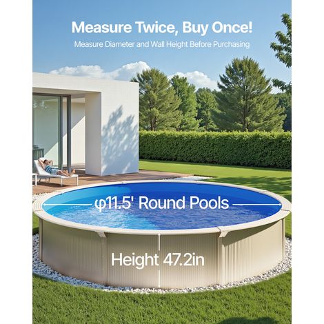 Revêtement de Piscine Ronde - 350x120 cm Doublure Style Unibead (1/5)