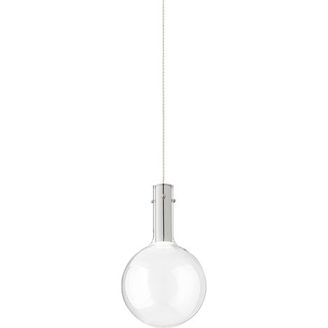 Suspension Led Série 8310 Verre Transparent, Structure Chrome Poli, 5W 3000K, Diamètre 20 Cm, Câble 200 Cm Ip20 - Luminaire Par Perenz France (1/3)