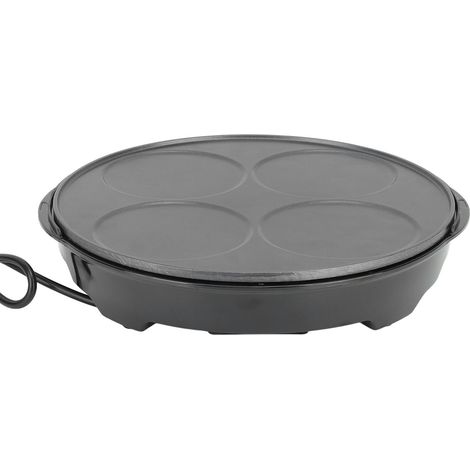 Crêpière multifonction ronde de 1200 W pour la préparation de petits-déjeuners à la maison (prise UE 220 V) (1/5)