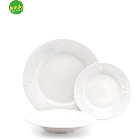 Servizio di Piatti da Tavola in Porcellana Liberty White 18 Pezzi (1/2)