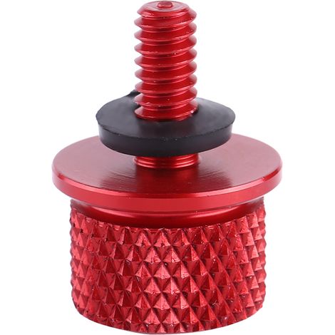 Vis de fixation de selle arrière M6 6mm filetage 1/4 pouce pour moto en aluminium universel rouge - 1 pièce (1/5)