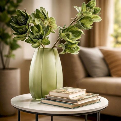 Vase Tricia Vert Mat verre 20x20x38cm (1/3)