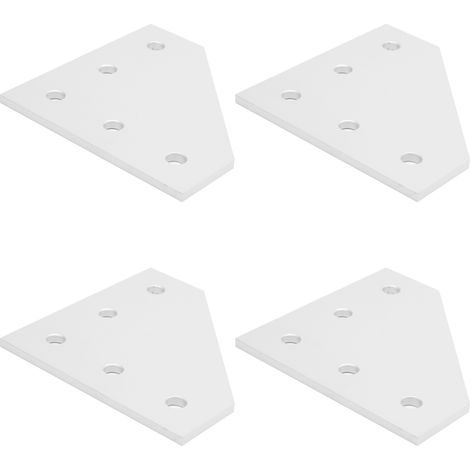 5-Loch-Befestigungswinkel aus Aluminium für 3030-Profil, L-förmige Verbindungsplatte, Außenverstärkung, rechtwinklig, 4er-Set (1/5)