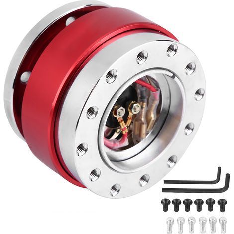 Universal Wheel Wheel à libération rapide Adapter Adapter Boss Kit pour la voiture de course rouge.
