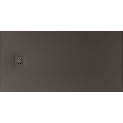 Receveur de douche extra plat en Stonex® Terran-N + Grille Twist - 1600x800mm - Café (1/2)