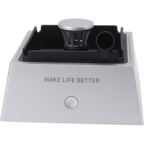 Purificateur d'air chambre bureau portable avec cendrier, nettoyeur d'air compact 2 vitesses anti-fumée argent (1/5)