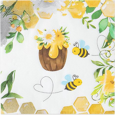 Set aus 60 einzeln dekorierten Servietten im Shabby-Chic-Stil mit floralen und Aquarellmotiven, ideal für Mittagessen, Geburtstage, Hochzeiten und Cocktails.