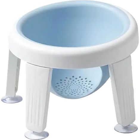 Siège de bain, design antidérapant, facile à nettoyer, Bleu (1/2)