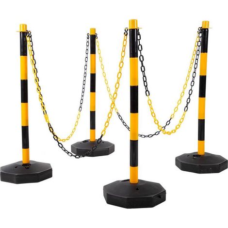 [GEBRAUCHT] B-Ware KS Tools Absperrpfosten-Satz mit Kette Absperrkette Pfosten Absperrung 13-teilig (1/2)