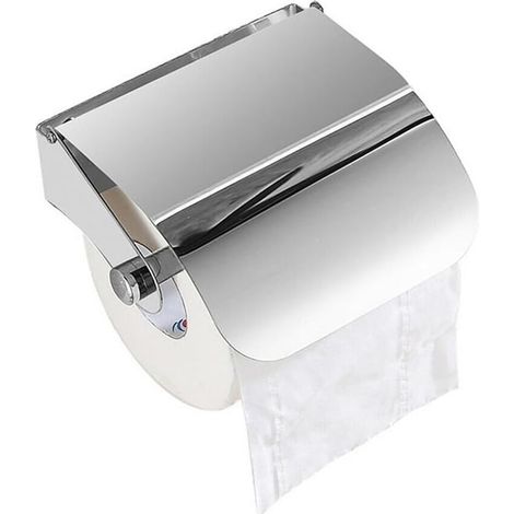 Porte-rouleau de papier toilette avec finition brillante, fixation murale, convient pour salle de bain ou salle de bains (1/5)