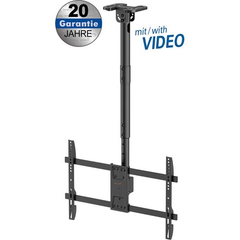 My Wall HD8L - Mobile Deckenhalterung de für TVs de 43"-86", schwenk- und neigbar, Teleskopstange, max. 60 kg, Deckenhalterung de für flache und neigbare TVs