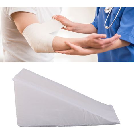 Coussin pour membre supérieur, coussin pivotant triangulaire, coussin de fixation pour avant-bras, coussin en mousse pour avant-bras, coussin de surélévation corporelle, oreiller corporel, blanc (1/5)